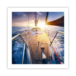 Poster - Laufen unter den Wellen - 50x50 cm