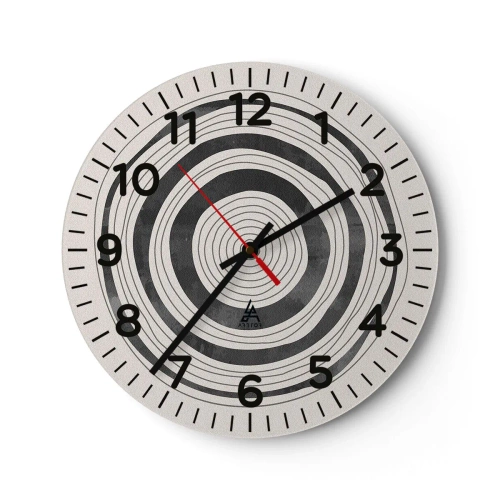 Wanduhr - Glasuhr - Wichtig ist, was dazwischen liegt - 40x40 cm