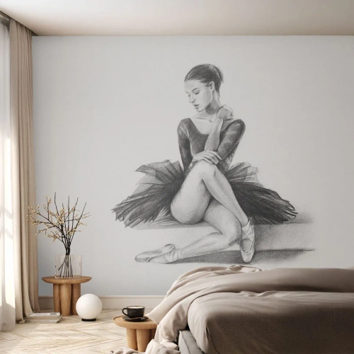 Maßgeschneiderte Fototapete Premium Sand - Vom Tanz verzaubert - Ballerina, Tanzen, Ballett