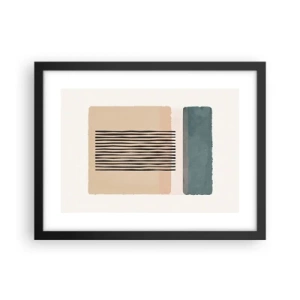 Poster in einem schwarzem Rahmen - Alles ist in Ordnung - 40x30 cm