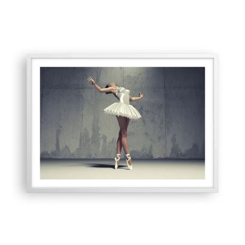 Poster in einem weißen Rahmen - Leicht wie ein Vogel - 70x50 cm