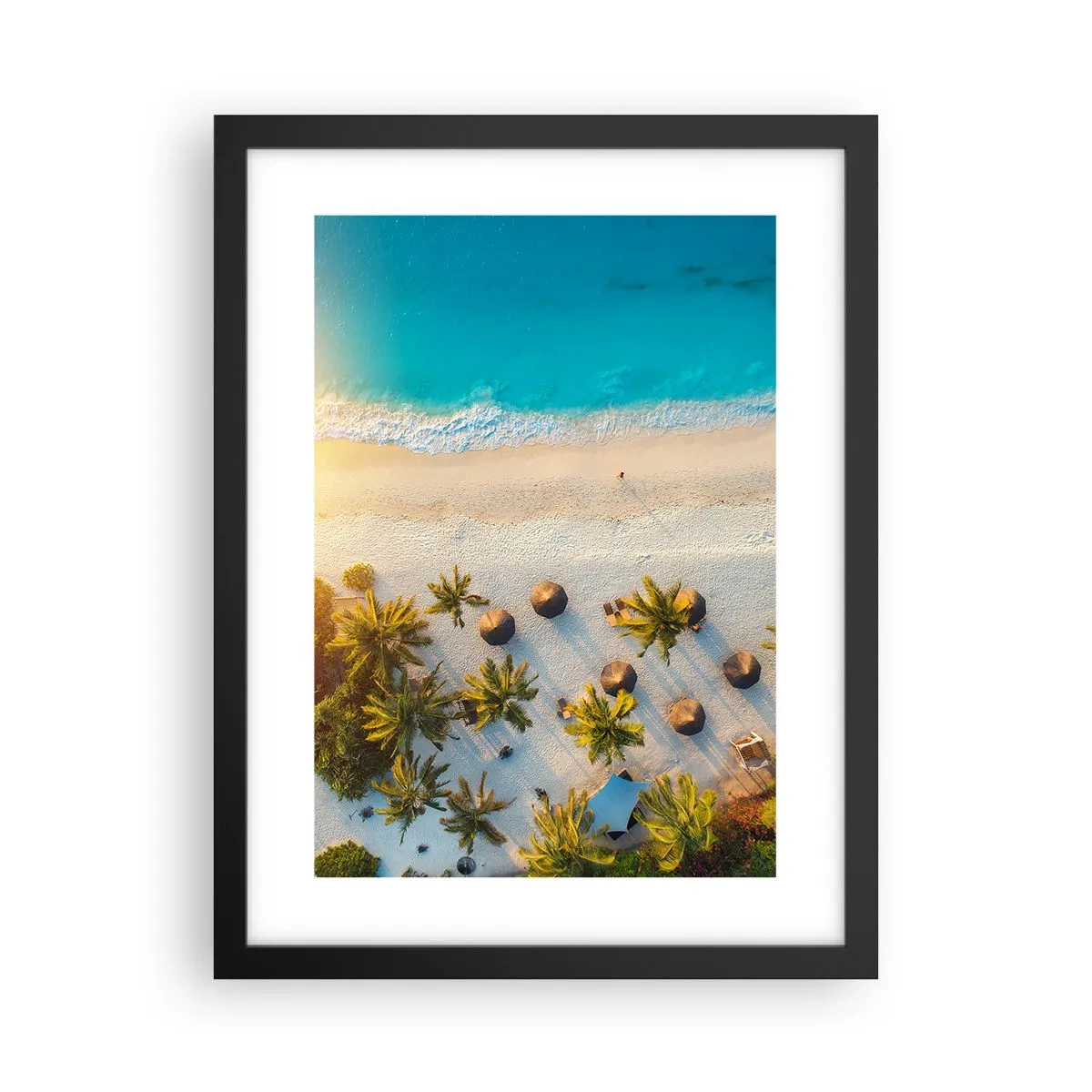 Poster in einem schwarzem Rahmen - Willkommen im Paradies - 30x40 cm