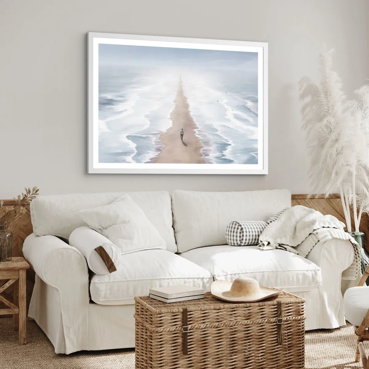 Poster in einem weißen Rahmen - Glänzende Zukunft - 70x50 cm