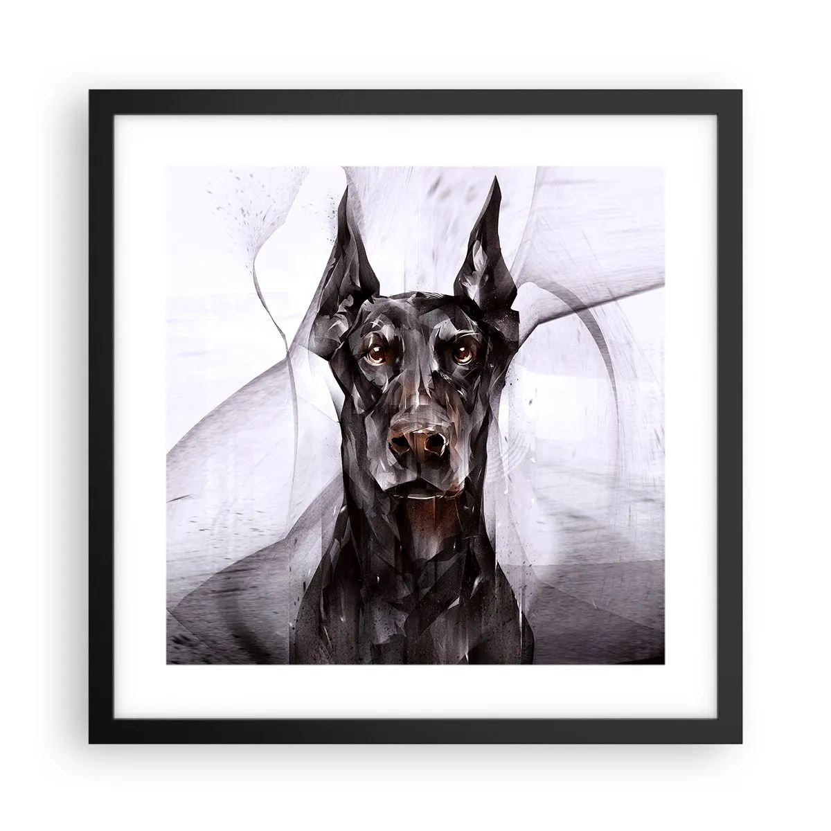 Poster in einem schwarzem Rahmen - Edelgeboren - 40x40 cm