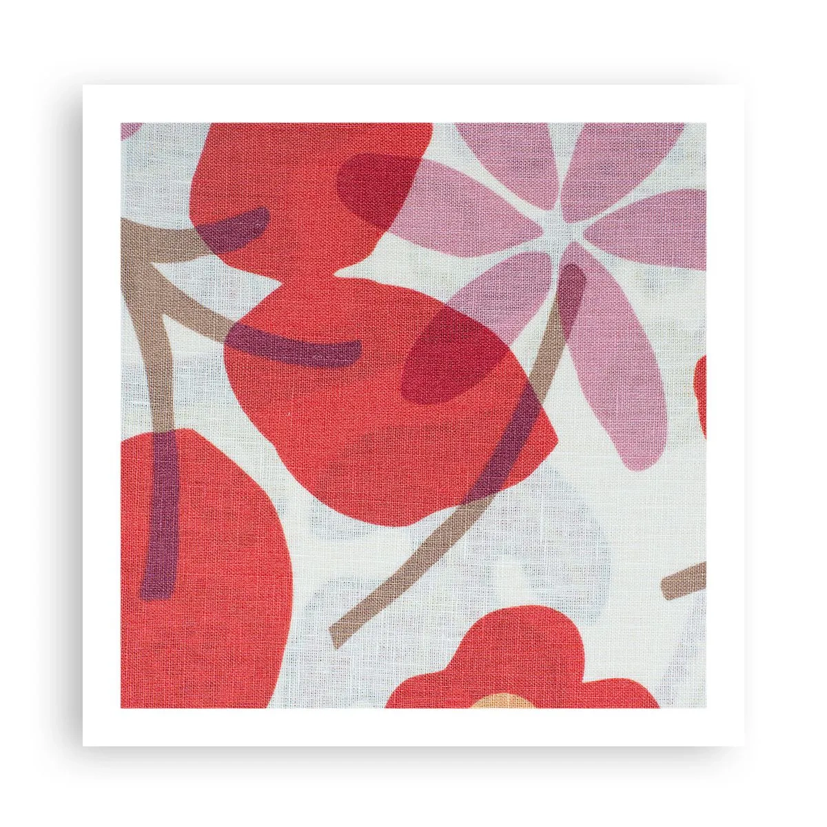 Poster - Blumenarrangement in Rosa - 60x60 cm