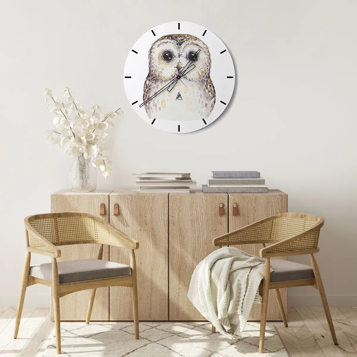 Wanduhr - Glasuhr - Schau mir in die Augen - 40x40 cm