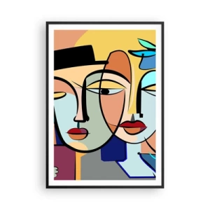 Poster in einem schwarzem Rahmen - Picassos randez vous - 70x100 cm