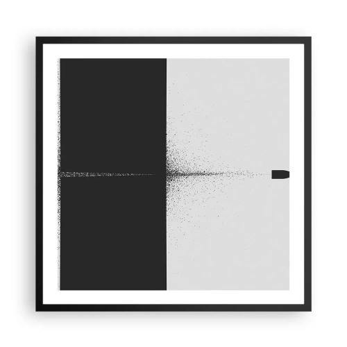 Poster in einem schwarzem Rahmen - Direkt zum Ziel - 60x60 cm