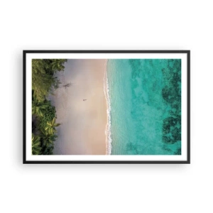 Poster in einem schwarzem Rahmen - Paradiesstrand - 91x61 cm