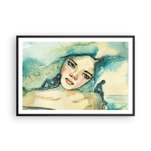 Poster in einem schwarzem Rahmen - Bin ich blau? - 91x61 cm