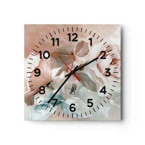 Wanduhr - Glasuhr - Geist der Romantik - 40x40 cm
