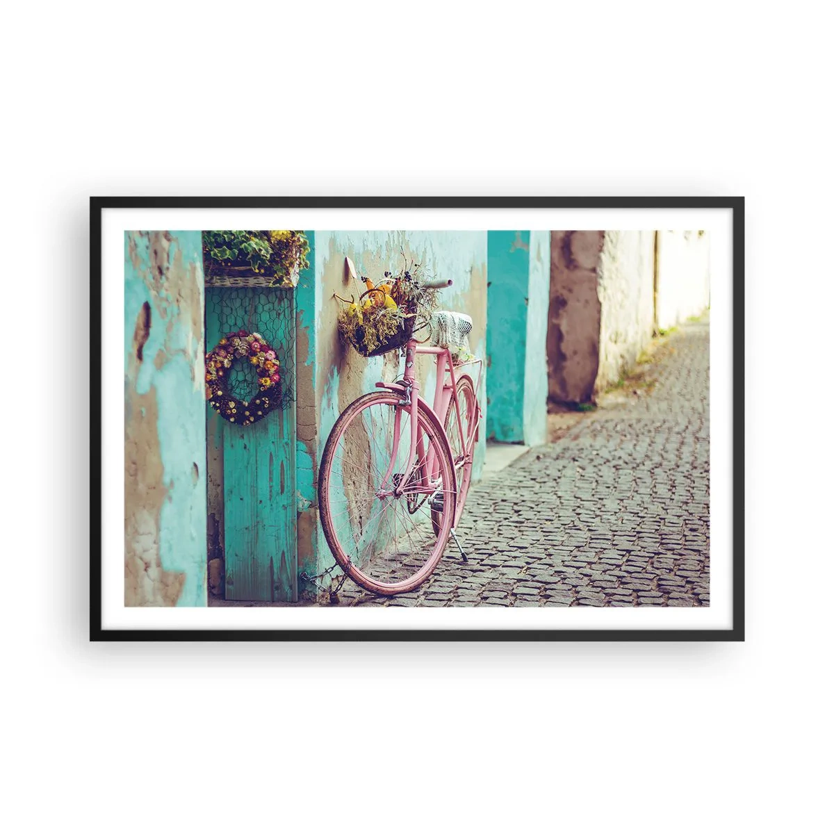 Poster in einem schwarzem Rahmen - Ich komme gleich wieder - 91x61 cm