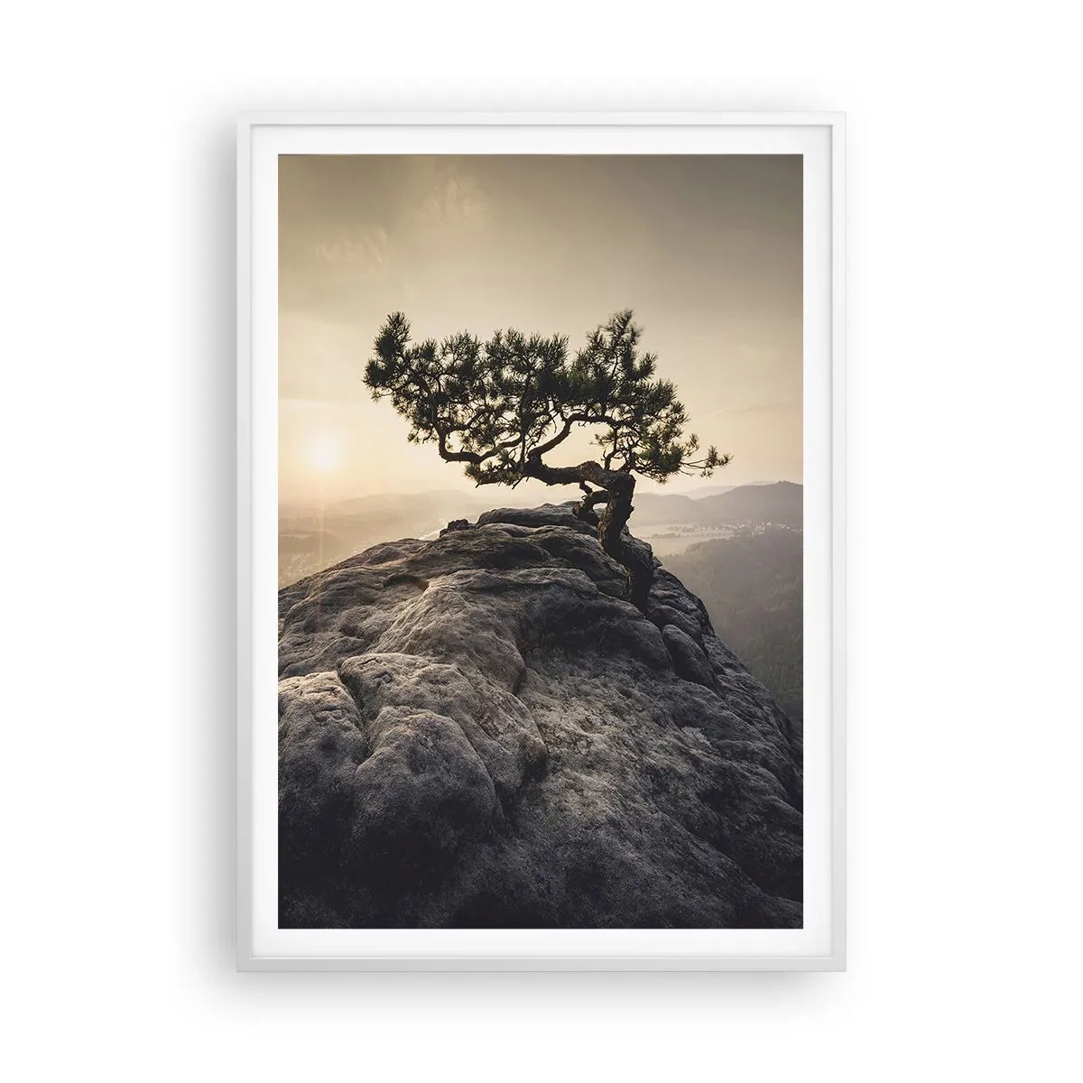 Poster in einem weißen Rahmen - Das Leben gewinnt immer - 70x100 cm
