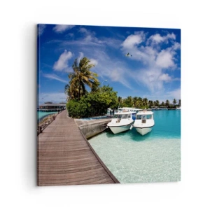 Bild auf Leinwand - Leinwandbild - Doch das Paradies gibt es - 60x60 cm