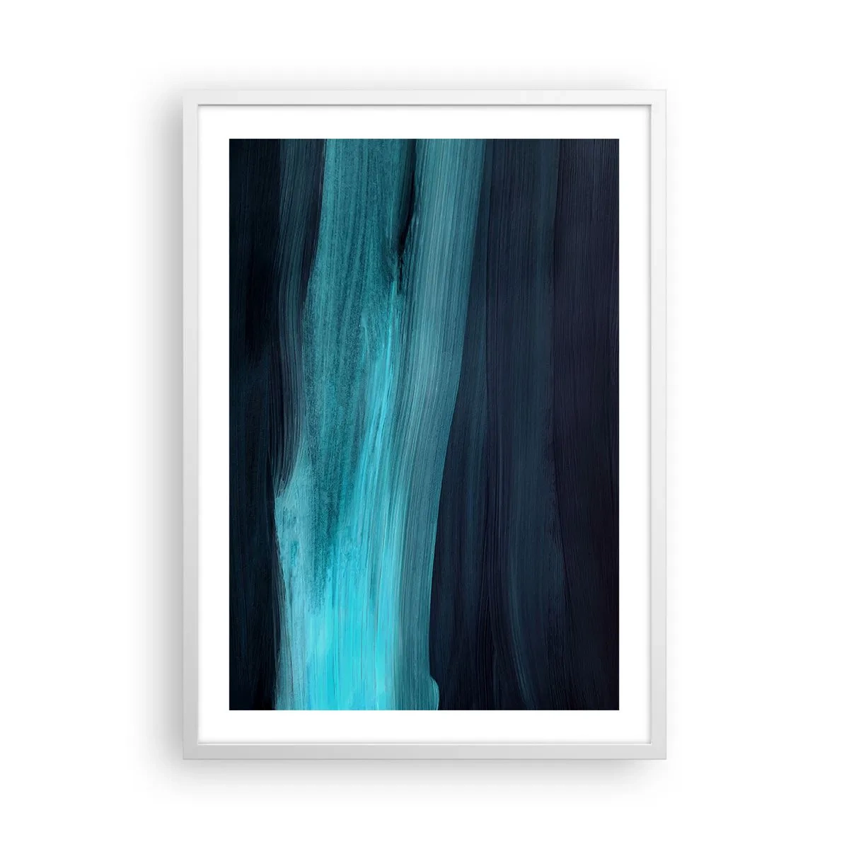 Poster in einem weißen Rahmen - Gehen Sie mit dem Strom - 50x70 cm