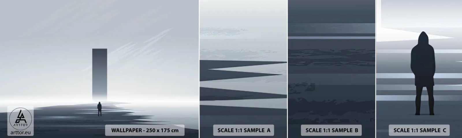 Fototapetenmuster Standard Eco - Chance oder Bedrohung? - Minimalismus, Modern, Einsamkeit - 100x30 cm