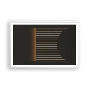 Poster in einem weißen Rahmen - Die Dunkelheit erkunden - 91x61 cm