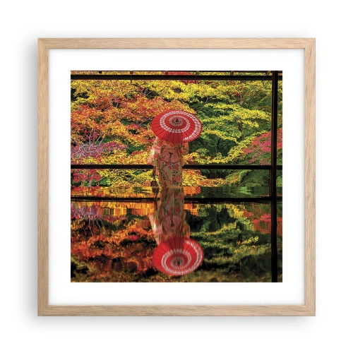 Poster in einem Rahmen aus heller Eiche - Im Tempel der Natur - 40x40 cm