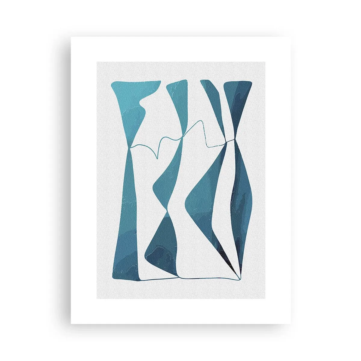 Poster - Abstraktion: türkisfarbene Verbindung - 30x40 cm