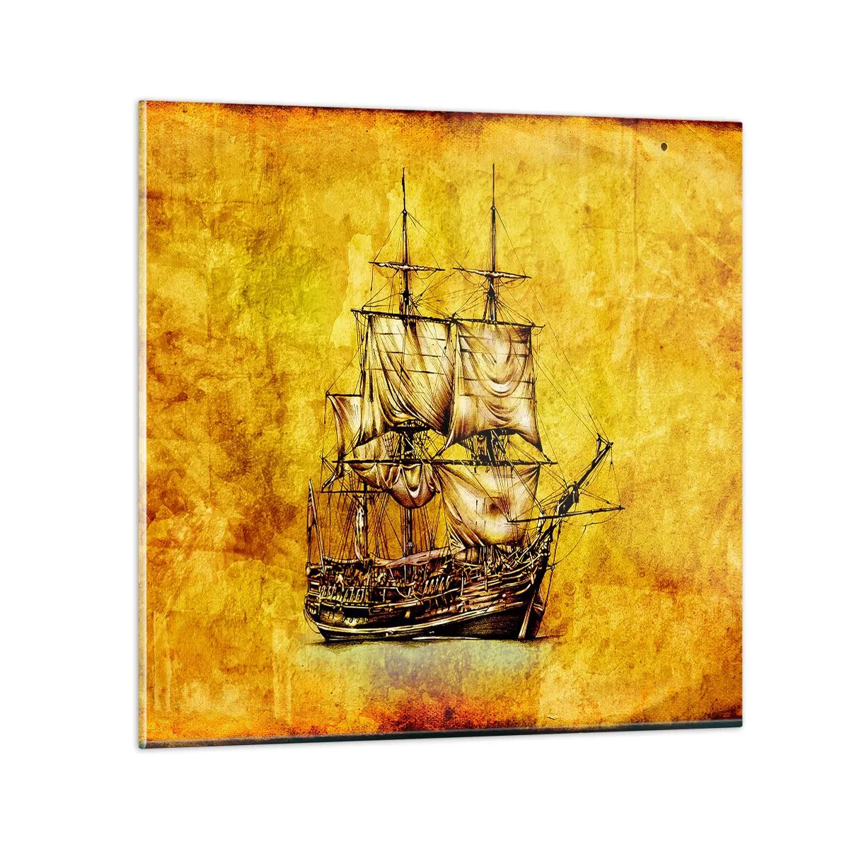 Glasbild - Bild auf glas - Richtung Tortuga! - 40x40 cm