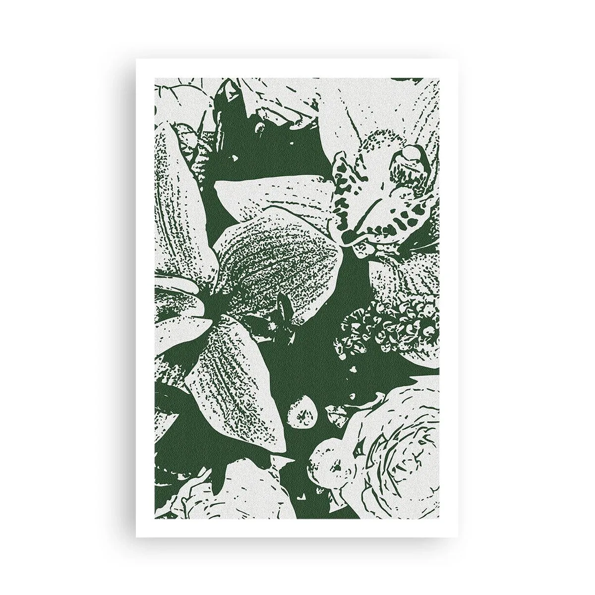 Poster - Blumenstrauß – die Welt des Grüns - 61x91 cm