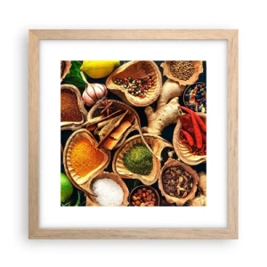 Poster in einem Rahmen aus heller Eiche - Nimm was du willst - 30x30 cm