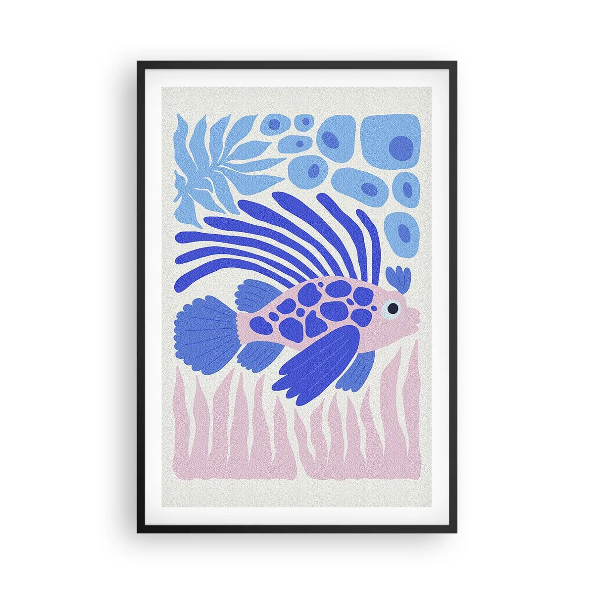 Poster in einem schwarzem Rahmen - In seinem Fahrwasser - 61x91 cm