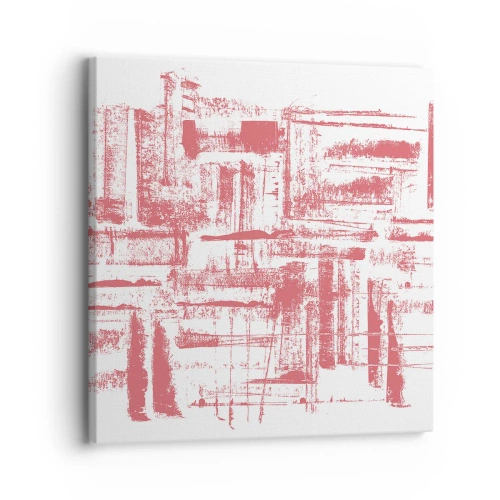 Bild auf Leinwand - Leinwandbild - Die rote Stadt - 30x30 cm