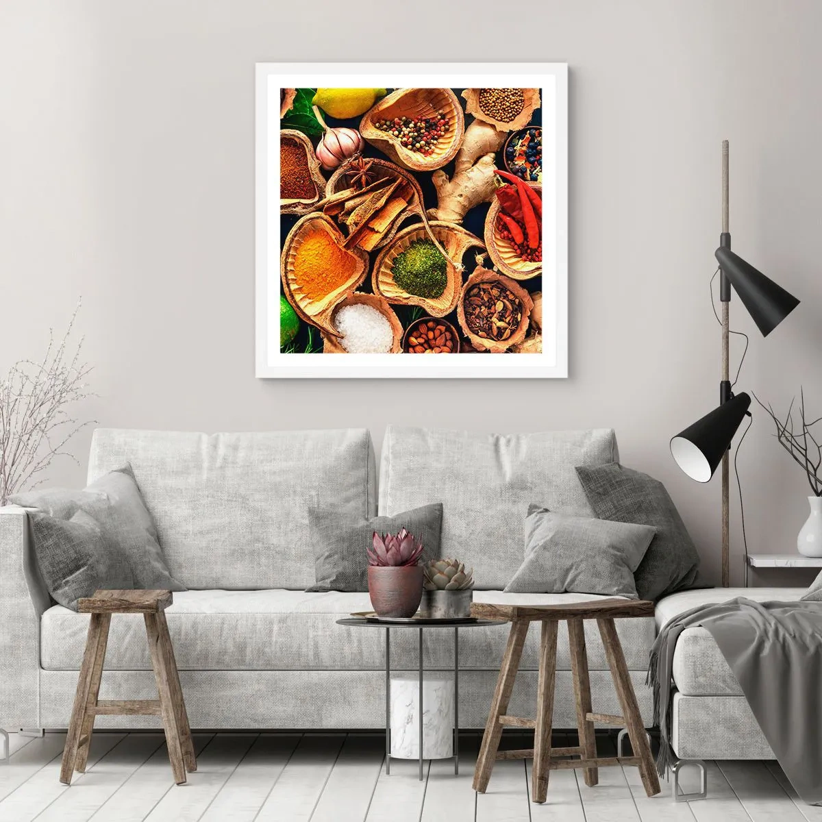 Poster in einem weißen Rahmen - Nimm was du willst - 40x40 cm