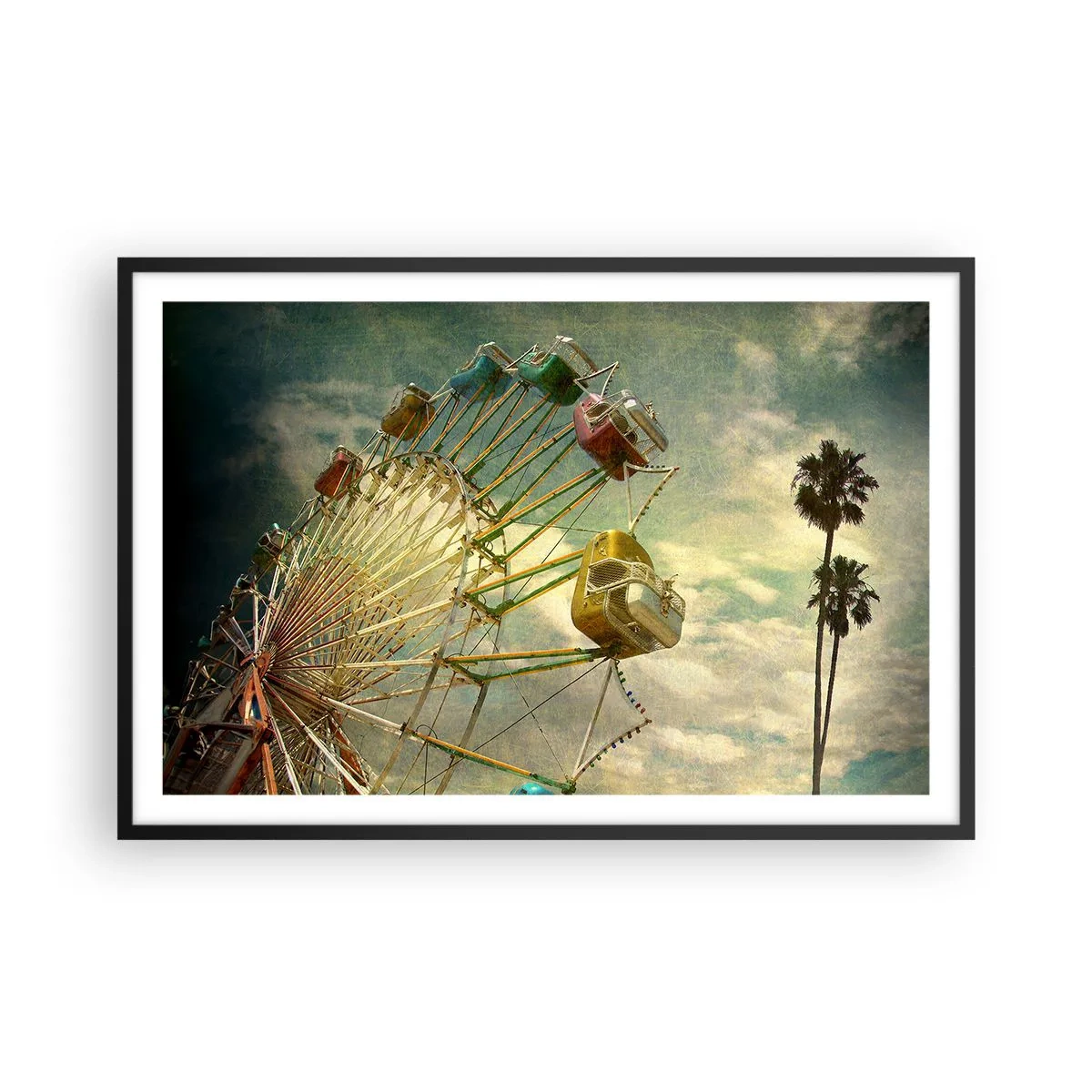 Poster in einem schwarzem Rahmen - Es wird Spaß geben ... - 91x61 cm