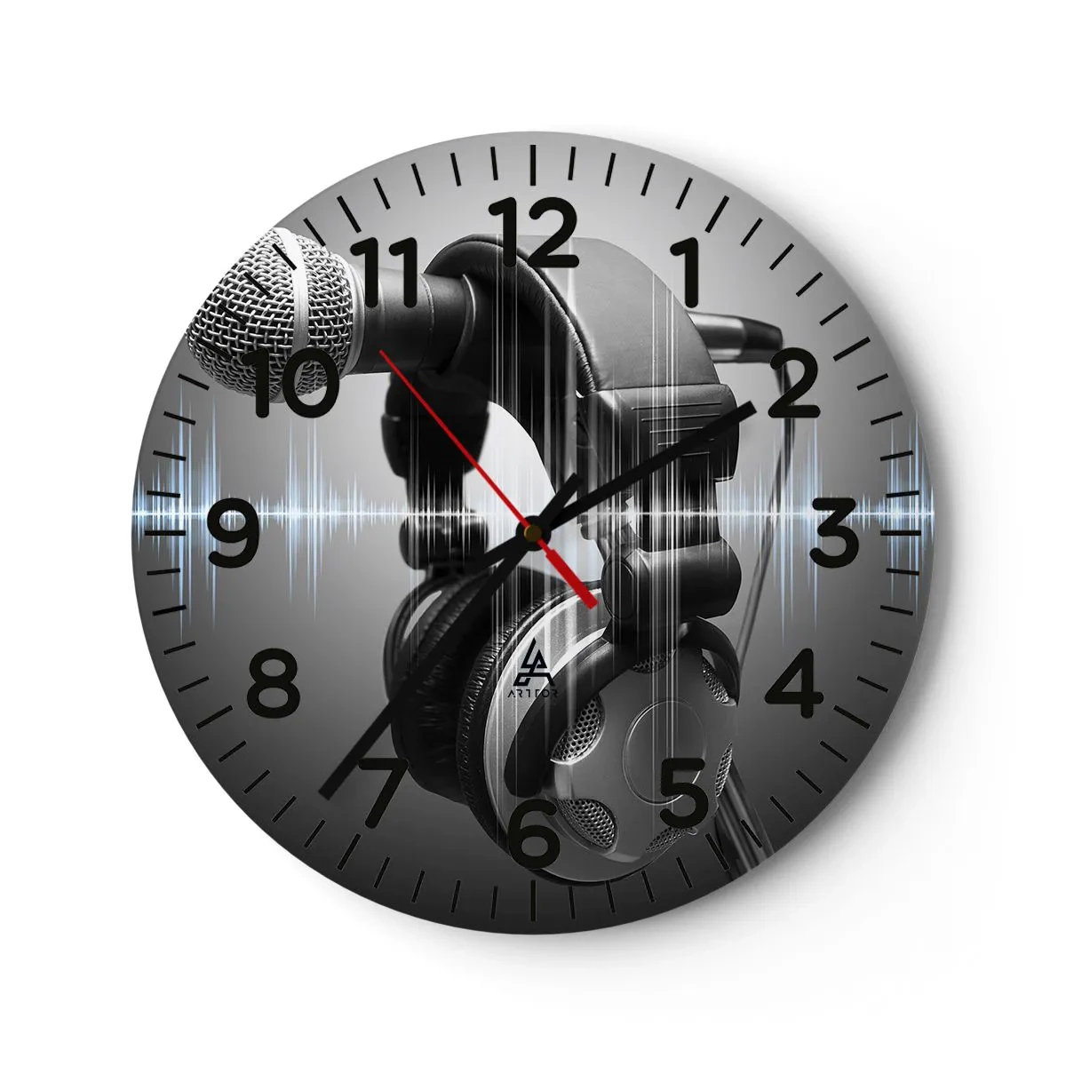 Wanduhr - Glasuhr - Du kannst immer noch den Gesang hören - 40x40 cm