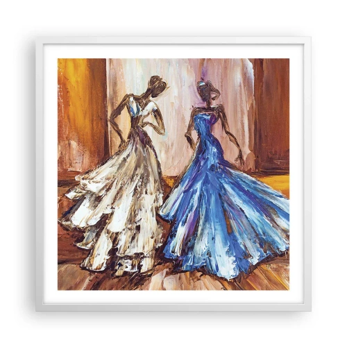 Poster in einem weißen Rahmen - Ein dankbares Duo - 60x60 cm