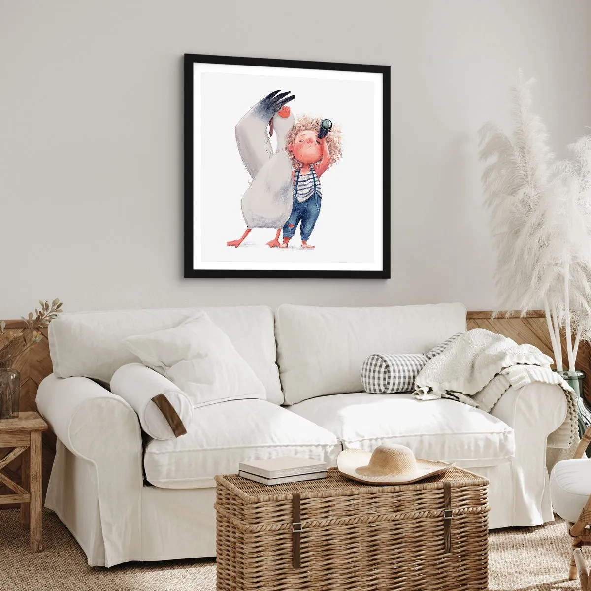 Poster in einem schwarzem Rahmen - Toller Reiseplan - 40x40 cm