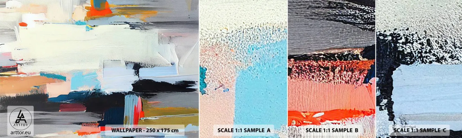 Fototapeten Muster Selbstklebend Deluxe Sticker - Gibt es eine Methode? - Modern, Farben, Minimalistisch - 100x30 cm
