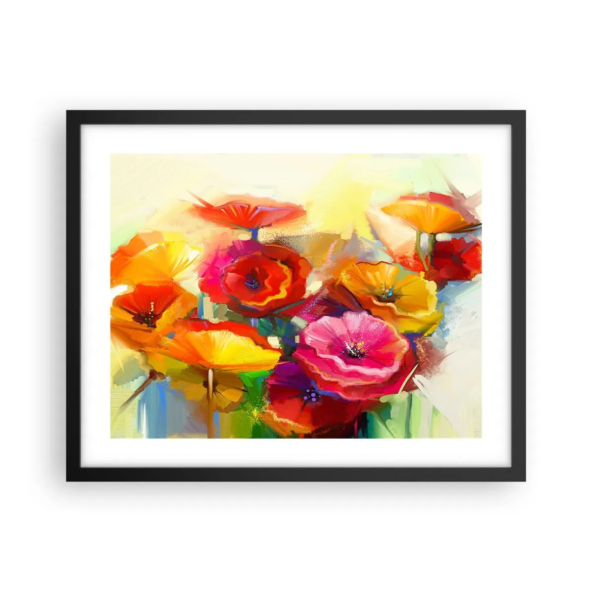 Poster in einem schwarzem Rahmen - Nicht nur rot - 50x40 cm