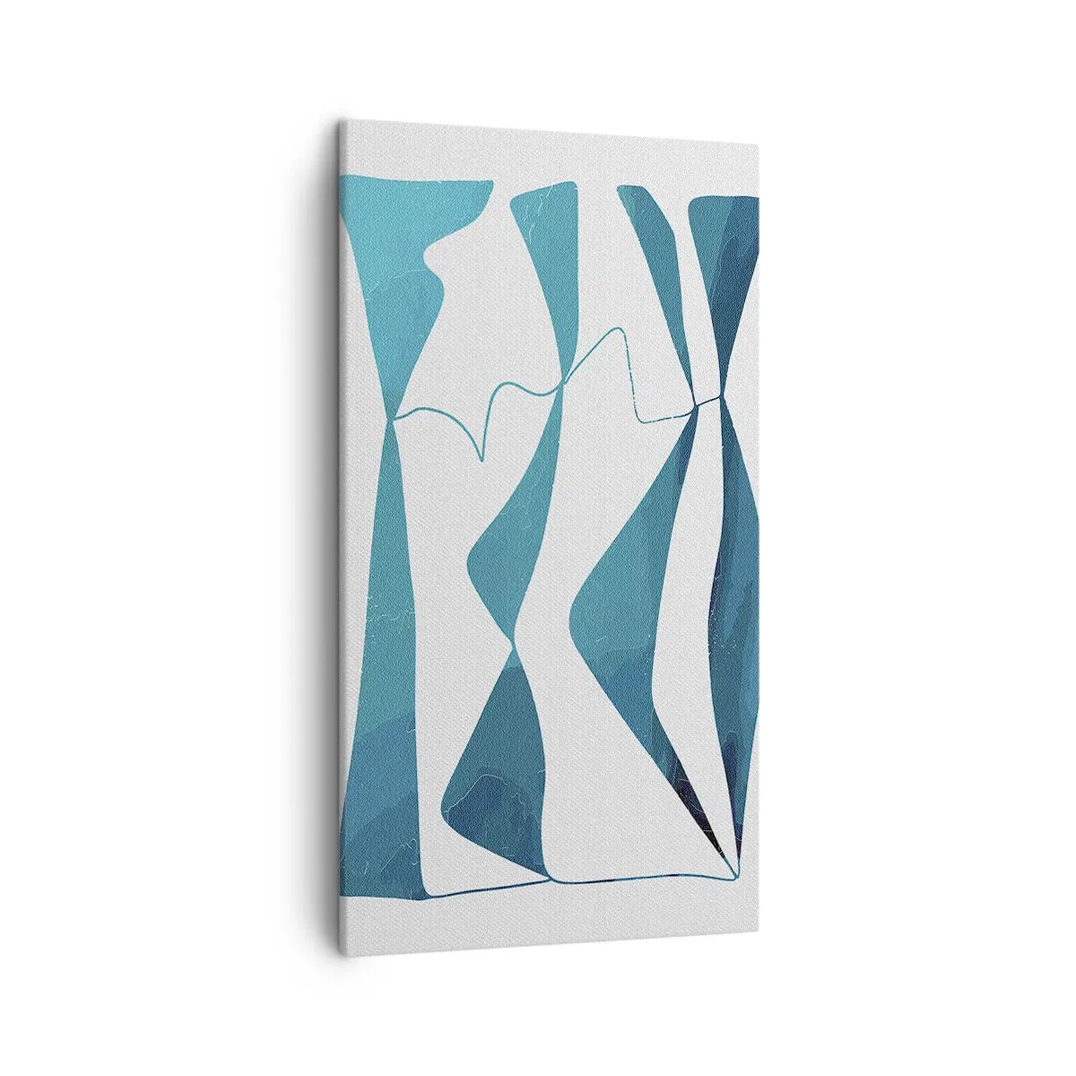 Bild auf Leinwand - Leinwandbild - Abstraktion: türkisfarbene Verbindung - 45x80 cm