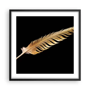 Poster in einem schwarzem Rahmen - Er hat ein ungewöhnliches Schreibtalent ... - 50x50 cm