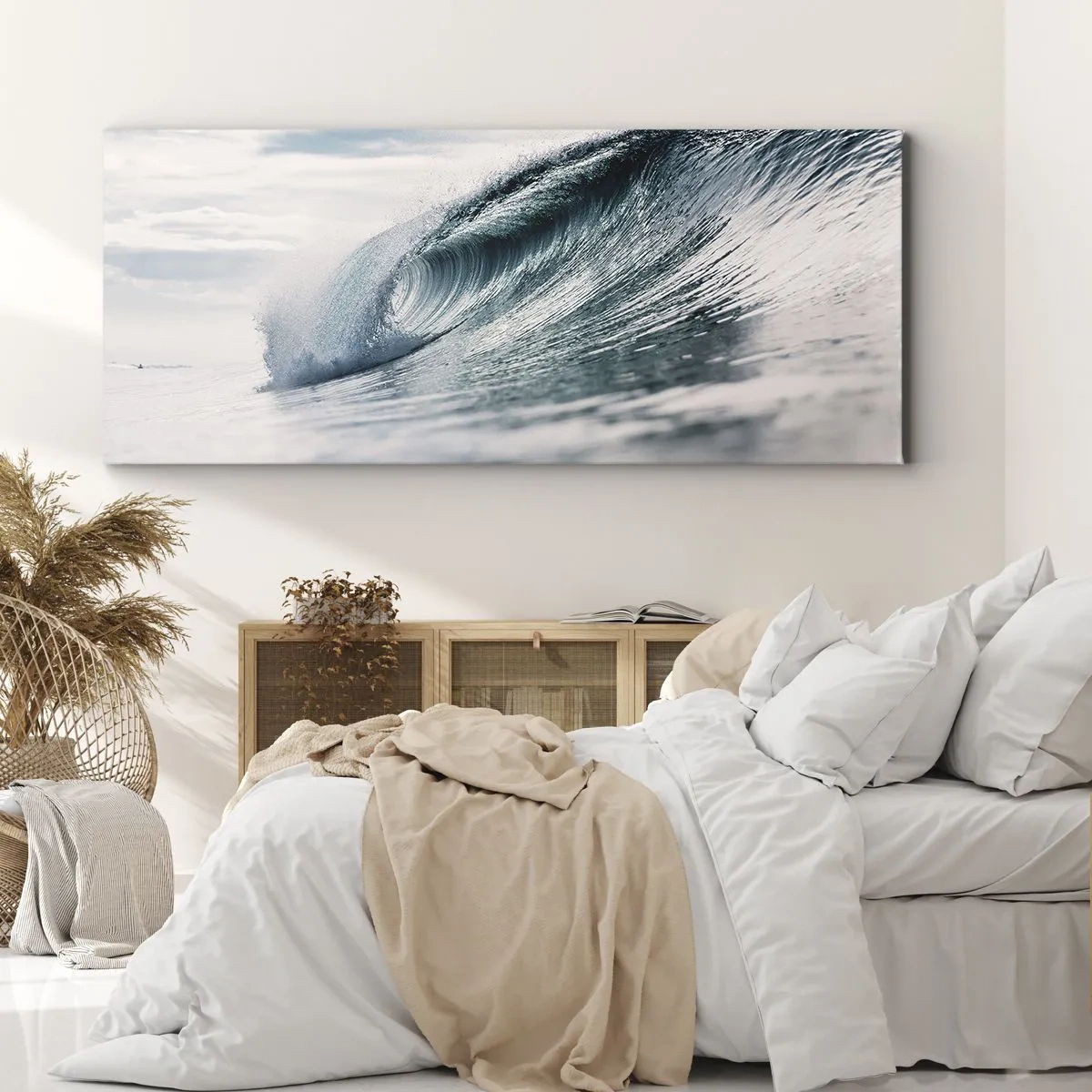 Bild auf Leinwand - Leinwandbild - Wasserspitze - 90x30 cm