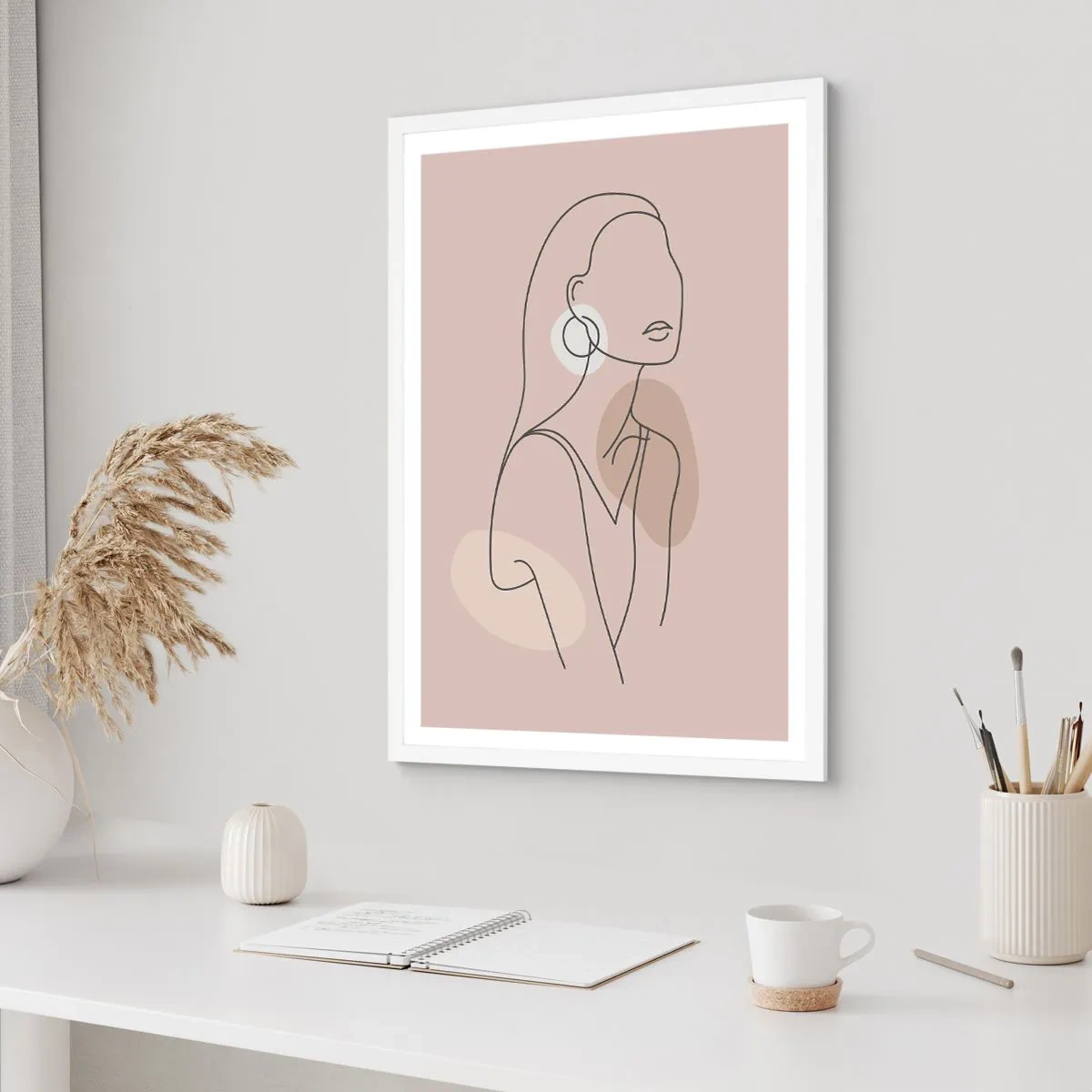 Poster in einem weißen Rahmen - Mädchenhafte Ikone - 40x50 cm