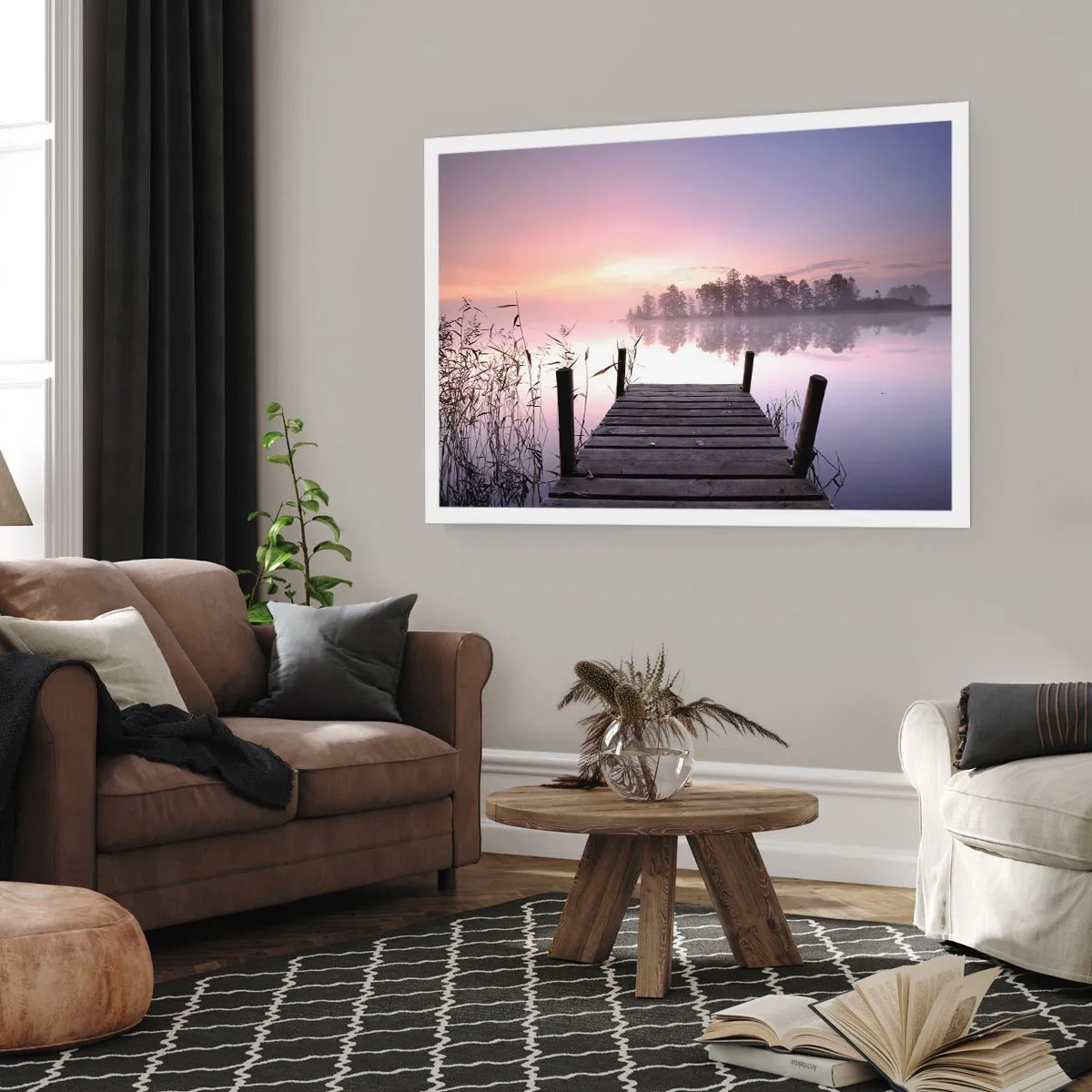 Poster - Aus dem lila Nebel ... - 91x61 cm