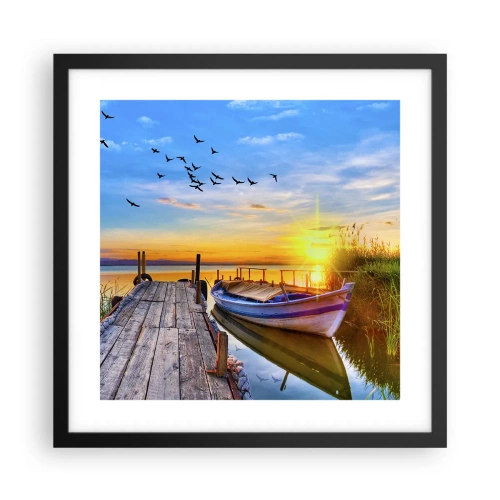 Poster in einem schwarzem Rahmen - Bis morgen - 40x40 cm