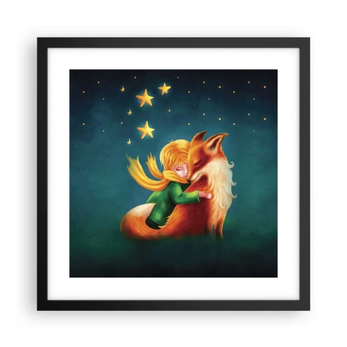 Poster in einem schwarzem Rahmen - Kleiner Prinz - 40x40 cm