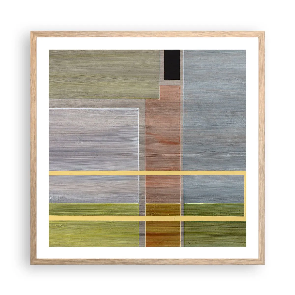 Poster in einem Rahmen aus heller Eiche - Einfach und ruhig - 60x60 cm