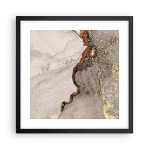 Poster in einem schwarzem Rahmen - An der Grenze der Farben - 40x40 cm