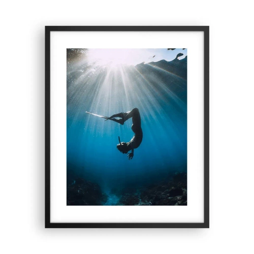 Poster in einem schwarzem Rahmen - Tanz unter Wasser - 40x50 cm
