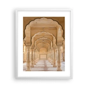 Poster in einem weißen Rahmen - Im Palast des Maharadschas - 40x50 cm