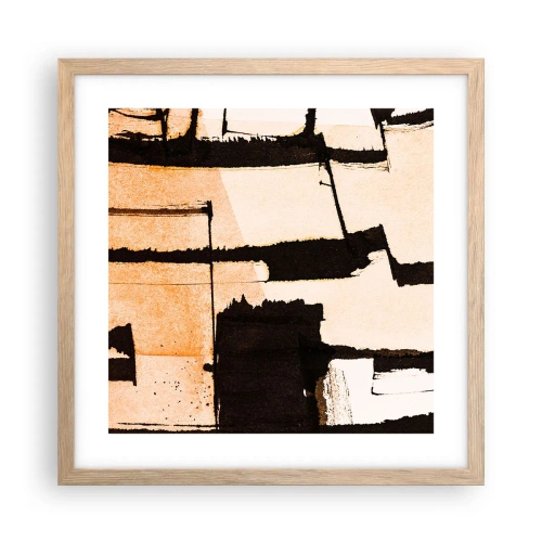 Poster in einem Rahmen aus heller Eiche - Also doch Ordnung - 40x40 cm