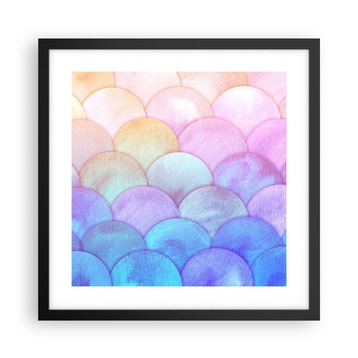 Poster in einem schwarzem Rahmen - Perlenschuppe - 40x40 cm