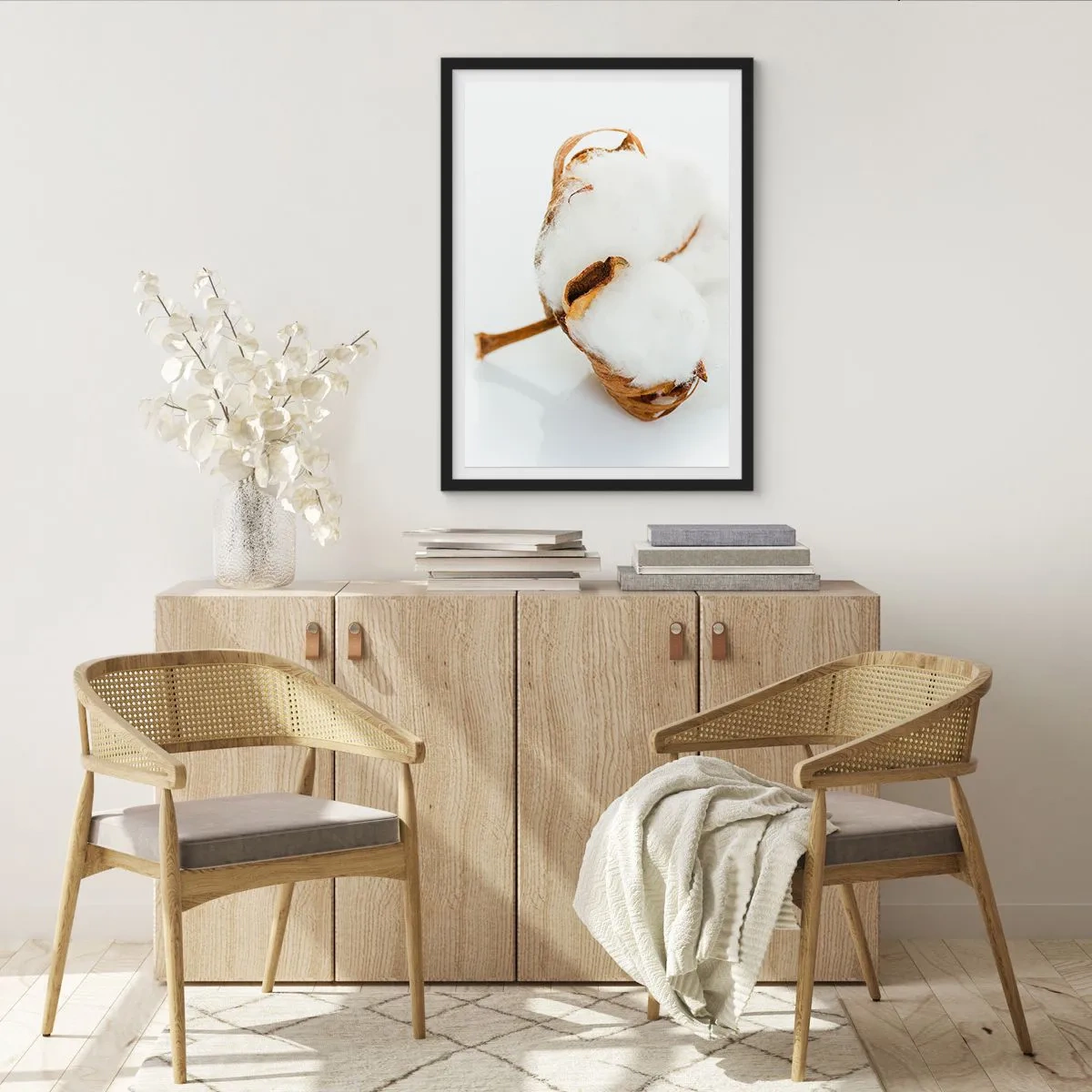 Poster in einem schwarzem Rahmen - Von Natur aus weich - 70x100 cm