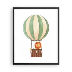 Poster in einem schwarzem Rahmen - Leons Reisen - 40x50 cm